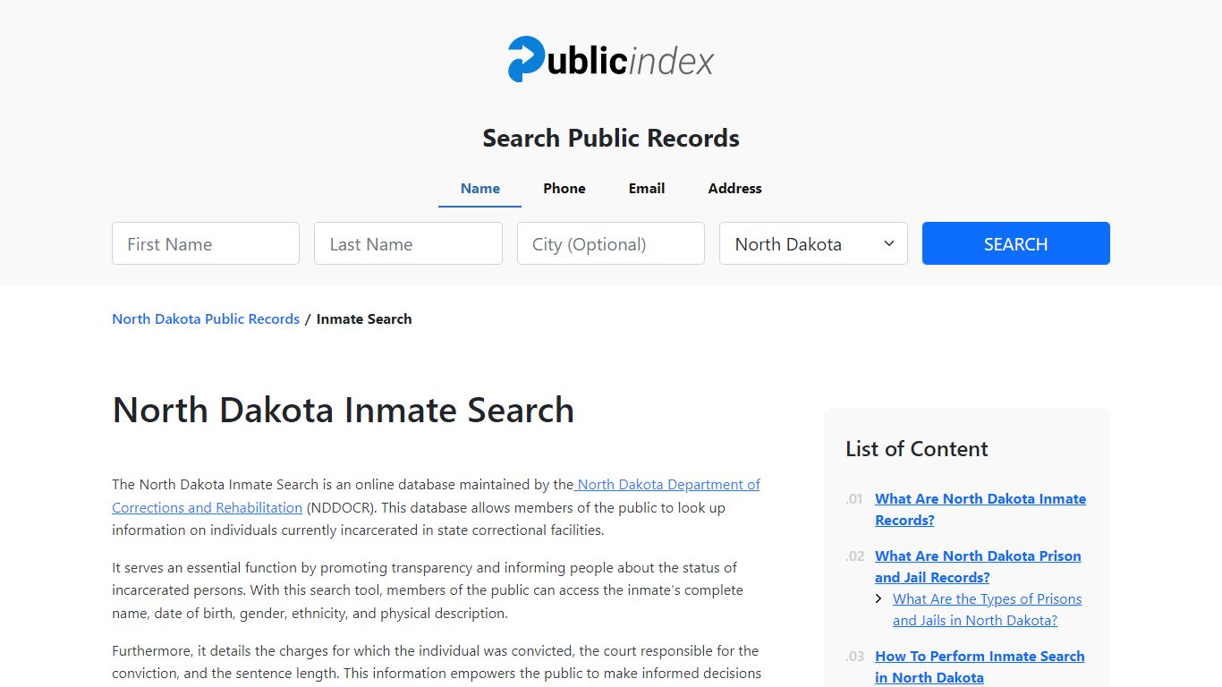 North Dakota Inmate Search and Jail Records